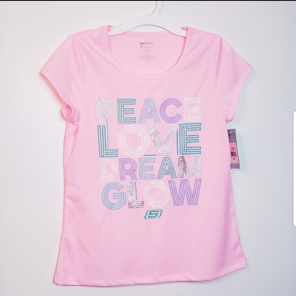 Skechers girls candy pink top